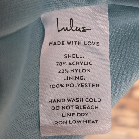 NWT Lulu's Picturesque Summer Teal blue striped crochet Midi Dress - Picture 8 of 9